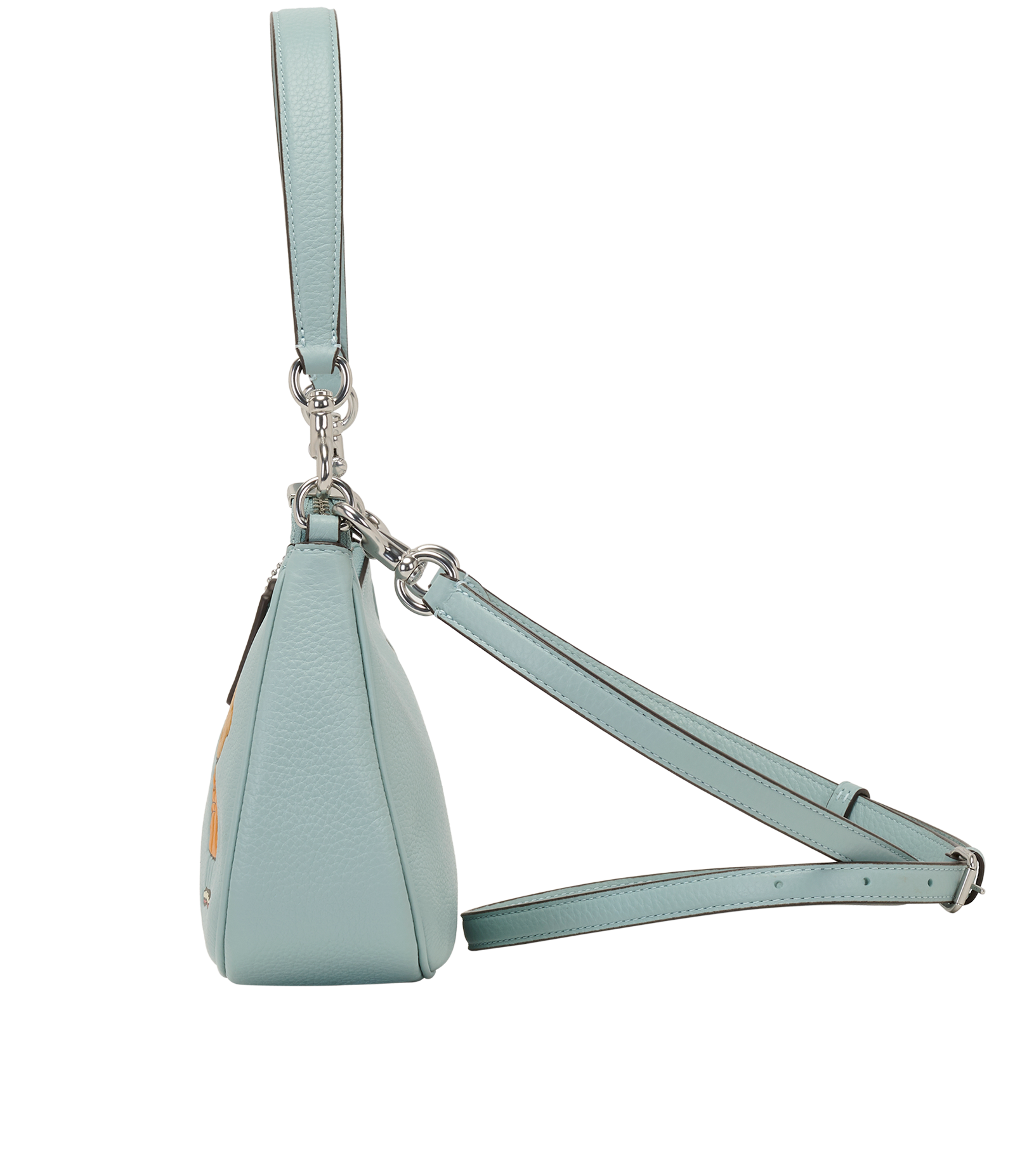 X Peanuts Teri Shoulder Bag, &pound;175, Handbags, Blue, Leather, Bottom view